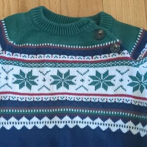 Gymboree Green Knit Sweater with Button Detail